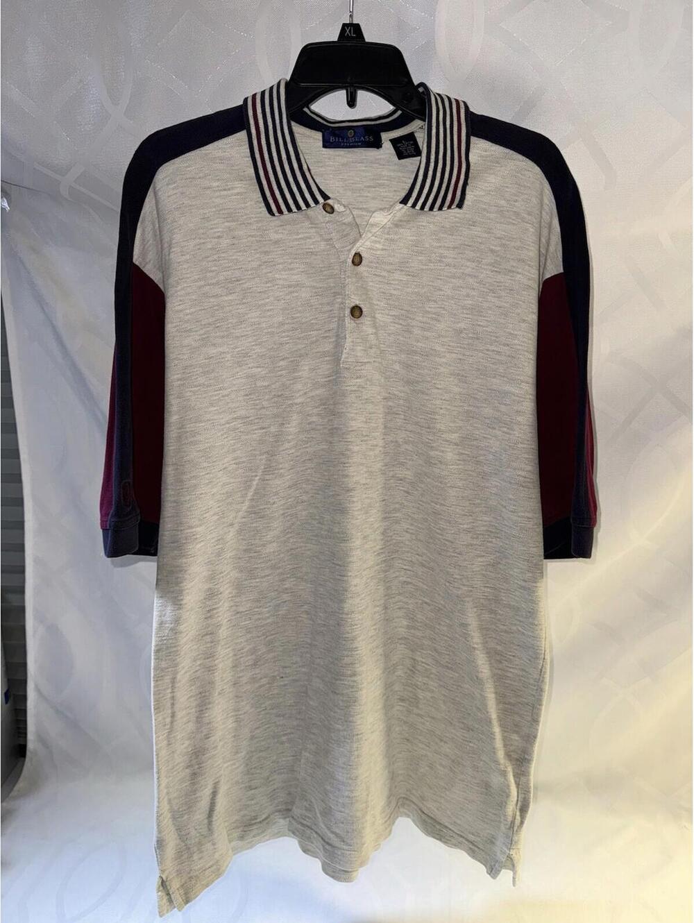 Bill Blass Studio Mens Golf Polo 100% Cotton Short Sleeve Shirt Size: Large